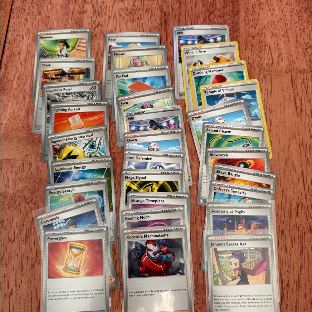 Pokemon Trainer Card Lot - Holo, Reverse Holo, Non-Holo